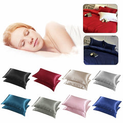 2pcs Silky Soft Pillowcases - Luxury Bed Cushion Covers for Home & Gift