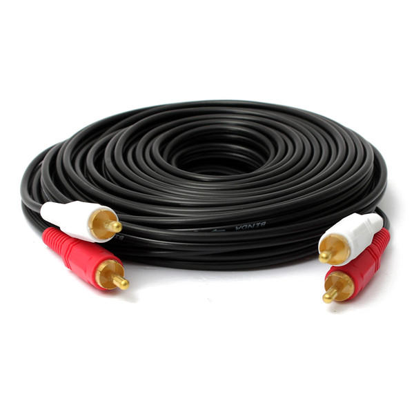 10M/33Ft Dual RCA to RCA AV Cable for HDTV, DVD, VCR, Stereo Audio Video