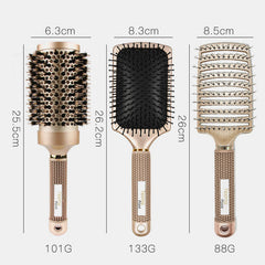 Professional Air Cushion Comb Set - Metal Scalp Massager, Multifunctional Hairbrush for Styling and Combing