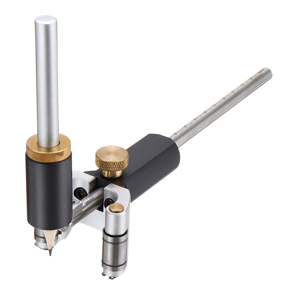 2-in-1 Woodworking Scriber Tool for Straight Lines & Arcs with Pencil