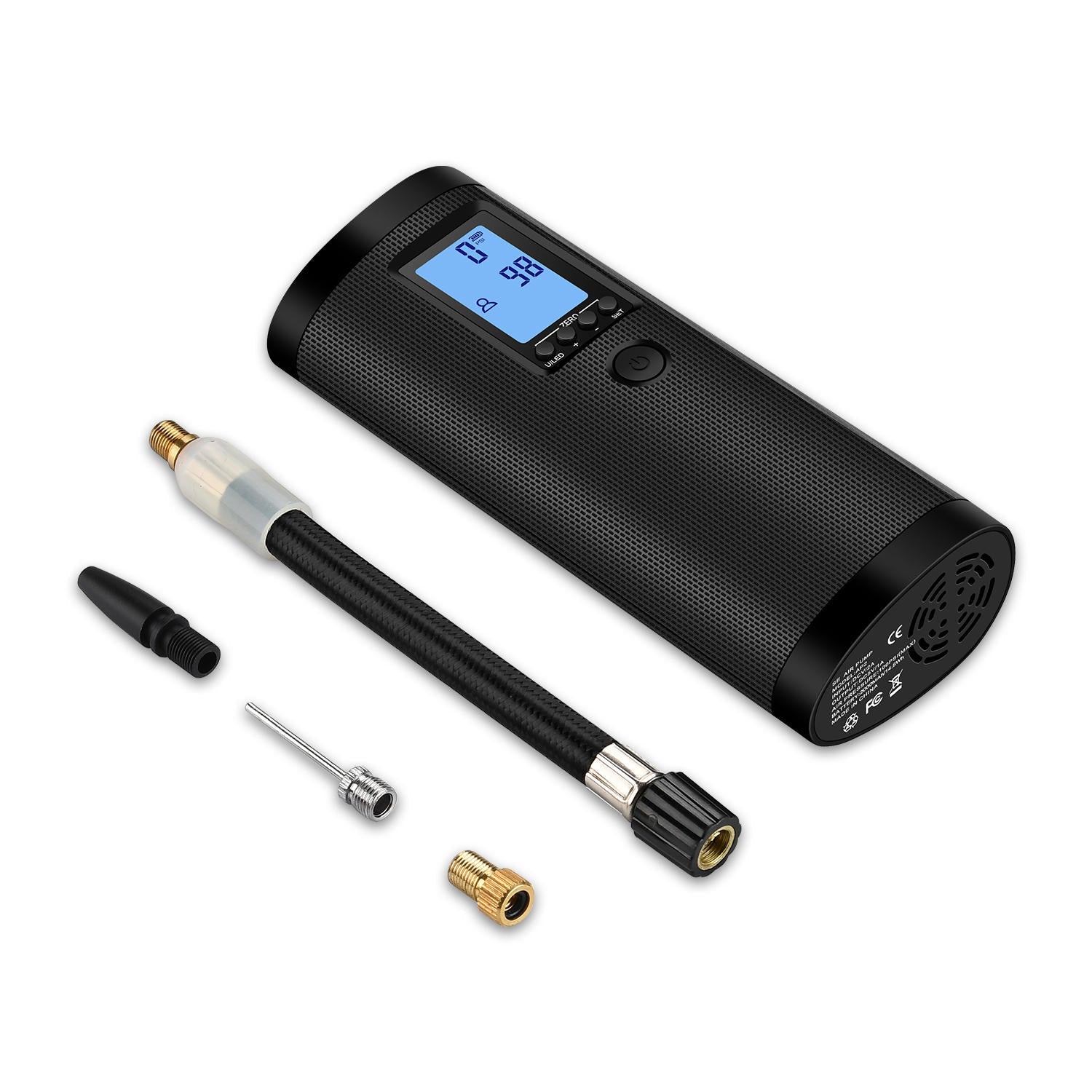 3-in-1 USB Rechargeable Mini Air Pump for Car, Motorcycle, Bike, Truck - LCD Display, Electric Auto Pump for Travel