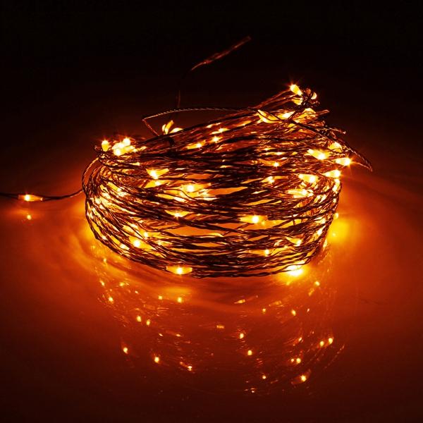 15M 150 LED Solar Powered Copper Wire String Fairy Lights for Christmas Party Decor