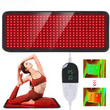 360 LEDs Red Light Therapy Pad, 660nm 850nm Infrared Mat with 10Hz 40Hz Pulse for Back Waist Shoulder Muscle Pain Relief