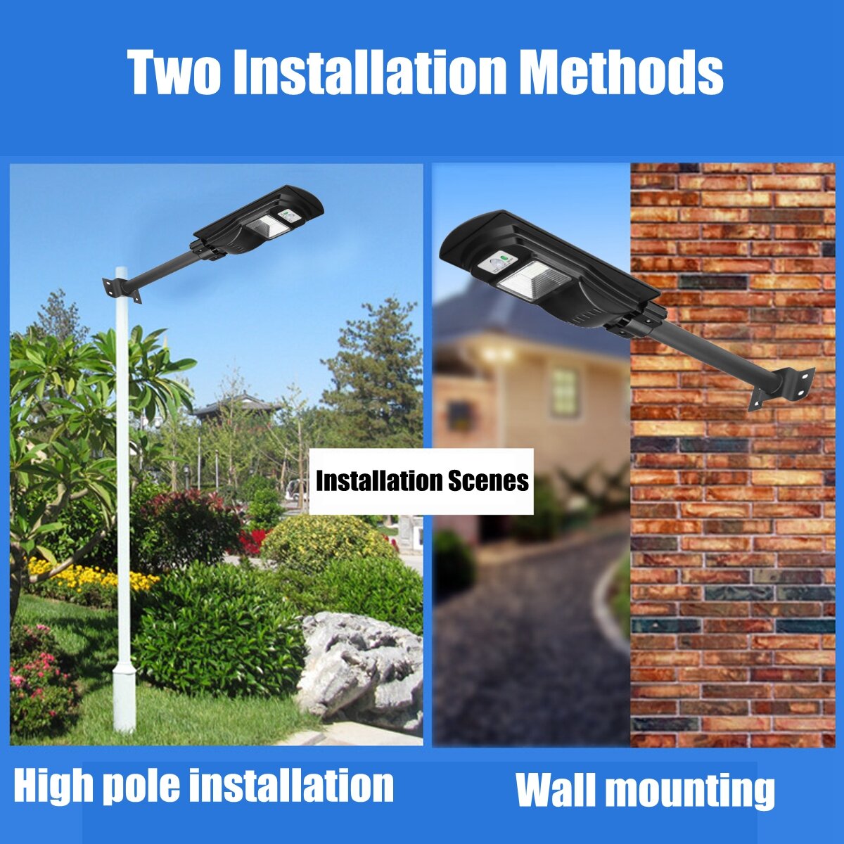 120/240/360W LED Solar Wall Street Light with Motion Sensor and Remote for Garden