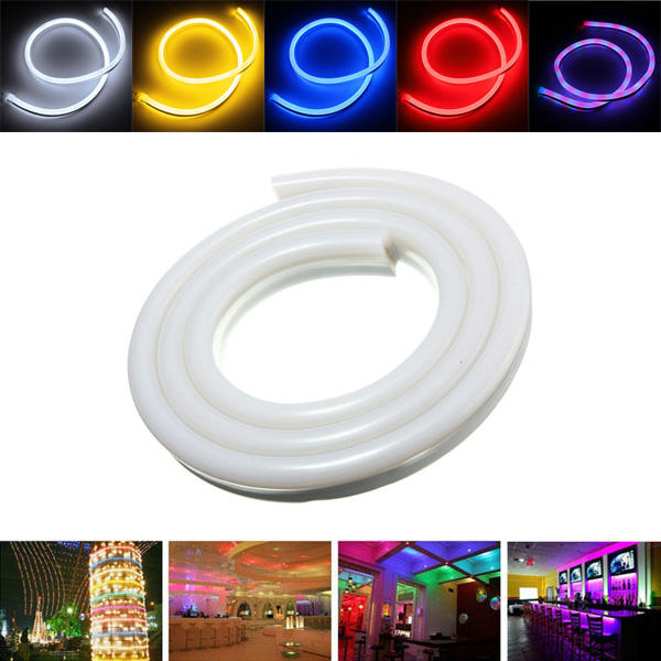 1M 2835 LED Flexible Neon Rope Light, Waterproof 220V for Xmas Outdoor Decor