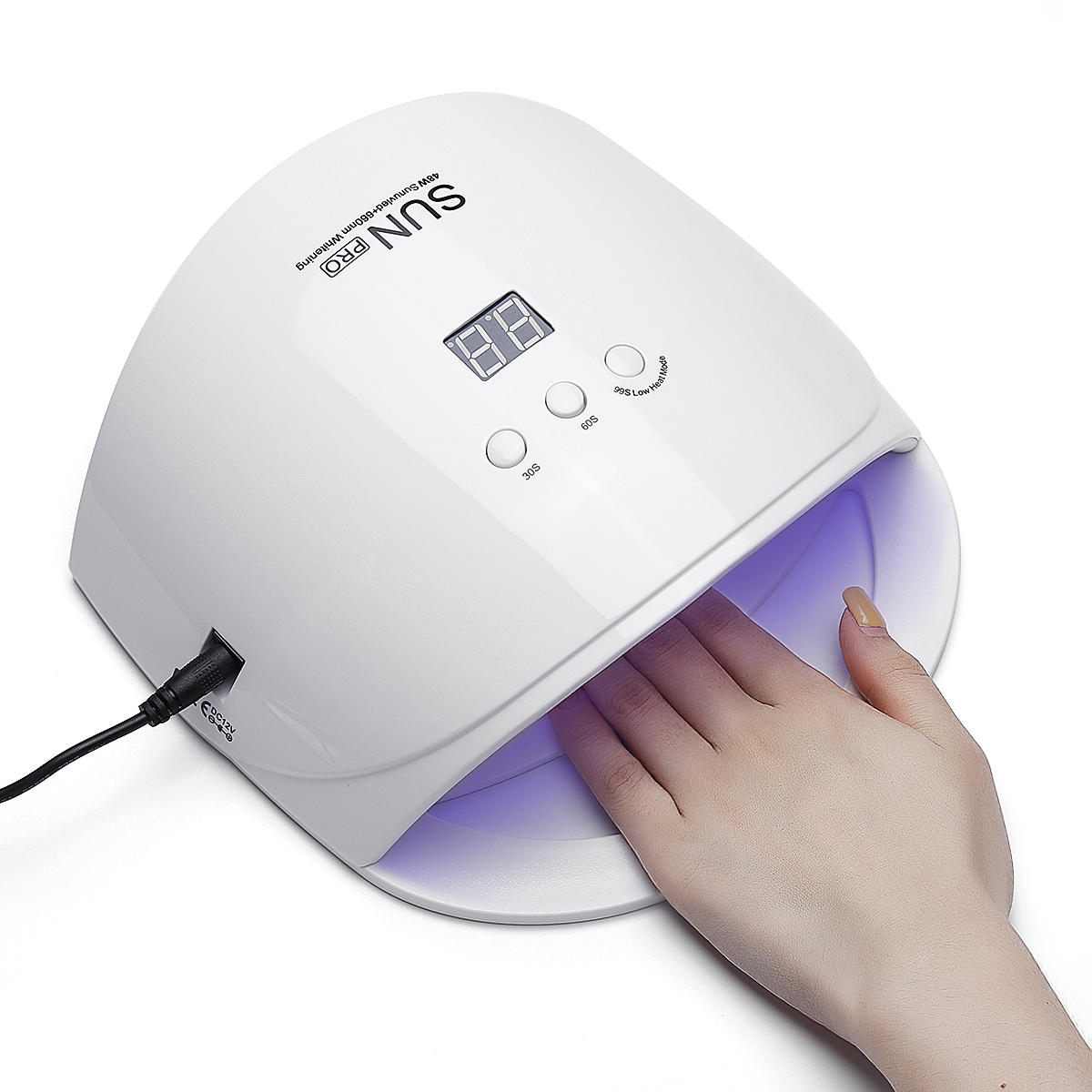 48 W LED-UV-Nagellampe, Trocknermaschine zum Aushärten von Gel mit Timer – Nail Art Backkleber-Werkzeug