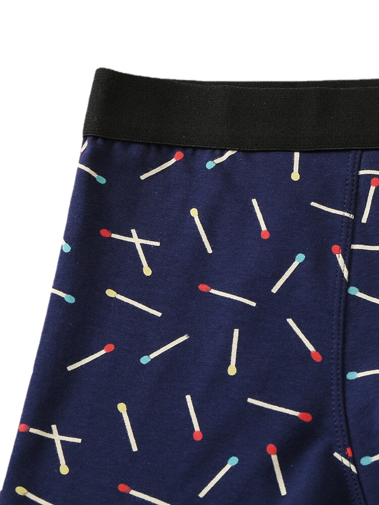 Atmungsaktive Boxershorts aus Baumwolle mit mittlerer Taille für Herren – 4er-Pack, dünn und bequem