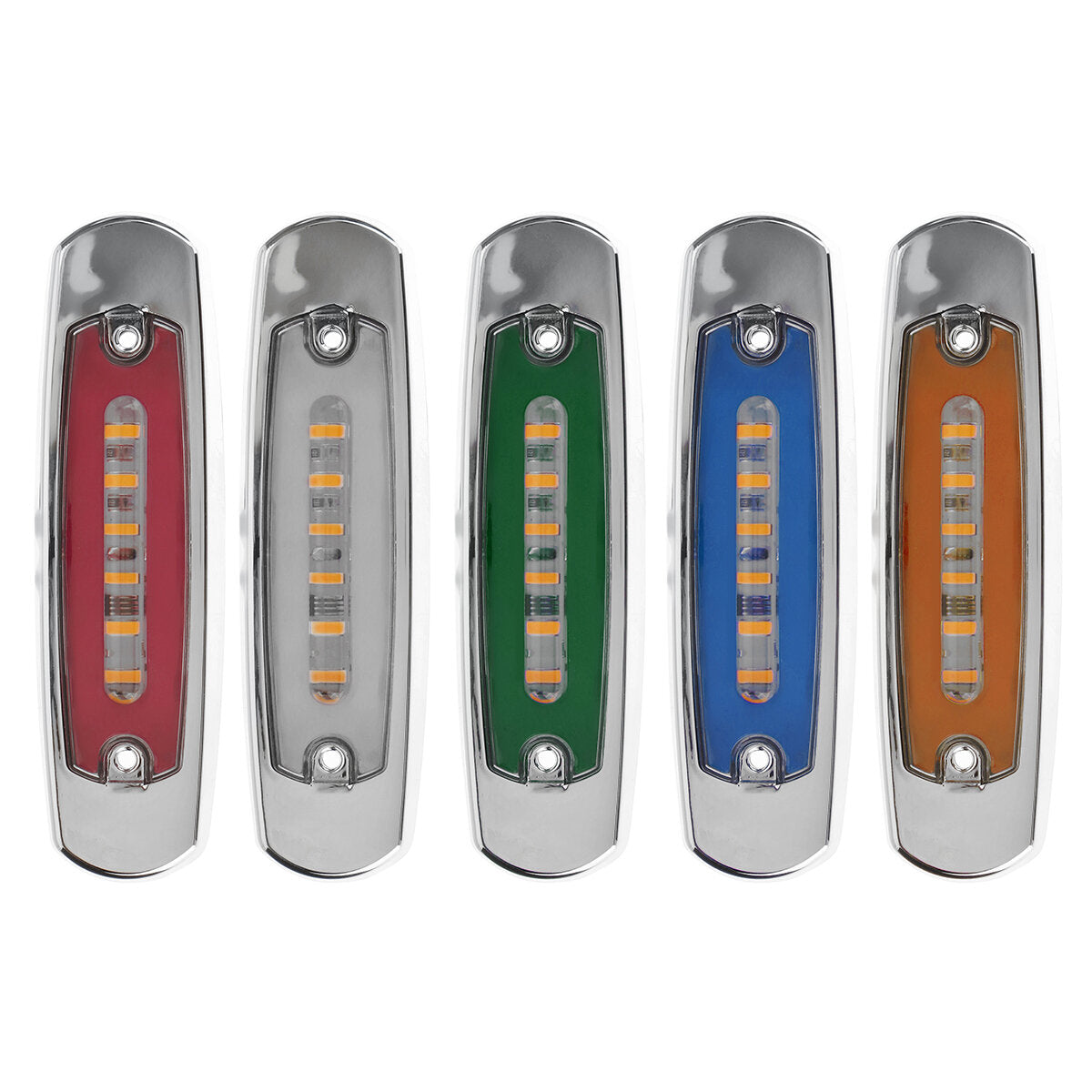 12/24V Waterproof 18 LED Side Flowing Marker Light for Truck, Trailer, Lorry