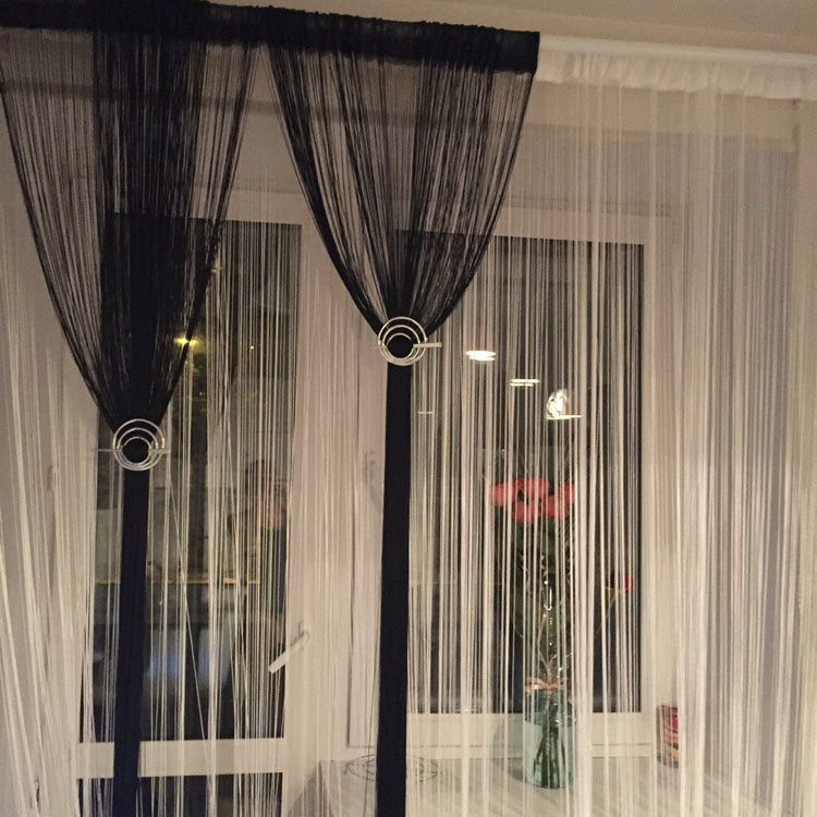 1m x 2m String Curtains - Door/Window Panel Divider, Yarn Line Tassel Drape for Home Decor