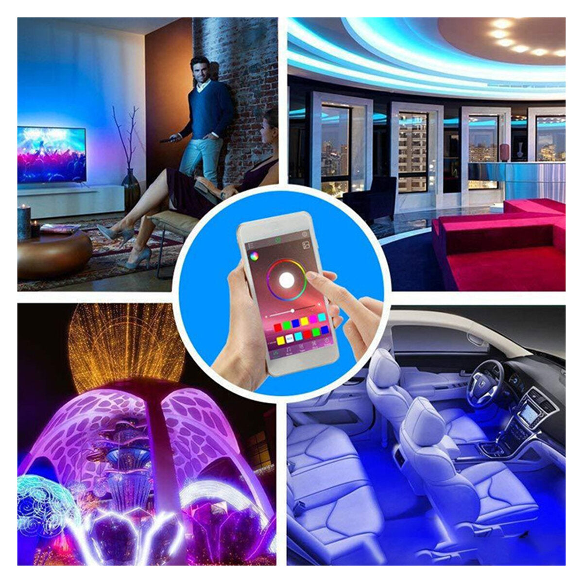 RGB LED Streifen Licht IP65 Wasserdicht Bluetooth Steuerung 5050 USB Bar TV Hintergrundbeleuchtung Weihnachtsdekorationen Ausverkauf