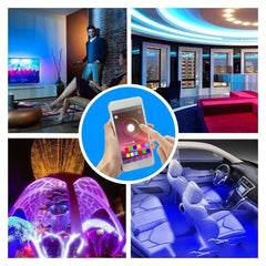 RGB LED Streifen Licht IP65 Wasserdicht Bluetooth Steuerung 5050 USB Bar TV Hintergrundbeleuchtung Weihnachtsdekorationen Ausverkauf