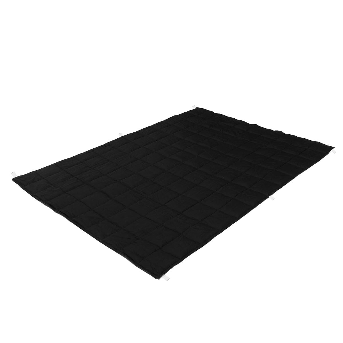 100x150CM Weighted Cotton Blanket for Sensory Relaxation - 4.5/7/9.5Kg, Black