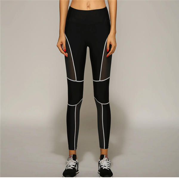 Women's Sexy Fitness Trousers - Honeycomb Mesh, Hip-Up, Elastic Sport Leggings