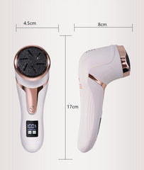 Rechargeable Electric Foot Peeler Pedicure Callus Remover with LCD - Exfoliating Vacuum Cleaner and Grinder