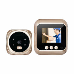 HD 1080P Cat's Eye Camera Doorbell with 2.4" LCD Screen and 4PCS LED Night Vision