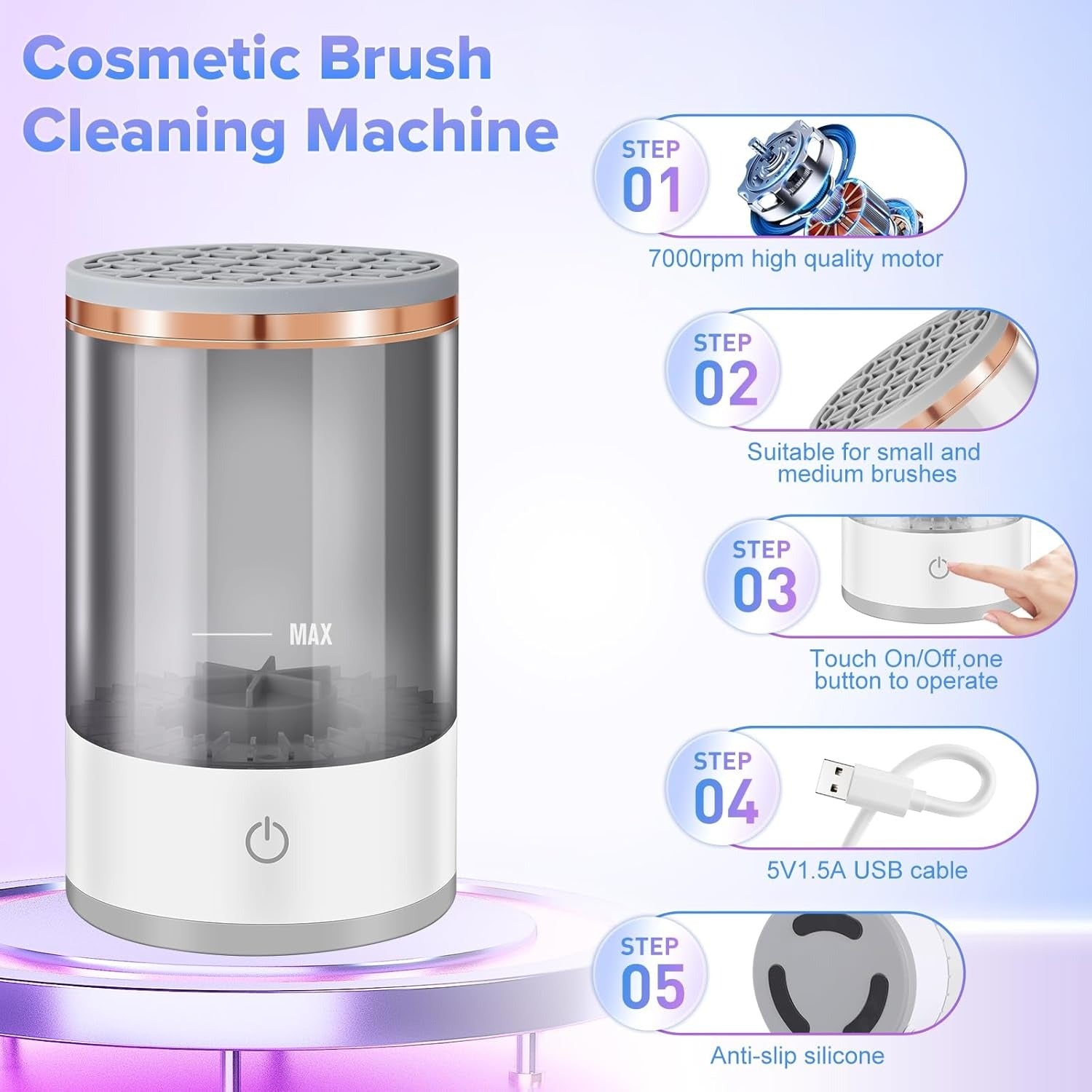 Automatic Electric Makeup Brush Cleaner USB Plug Portable Eyeshadow Brush Holder Holder Tools and Dryer Beauty Makeup Tools