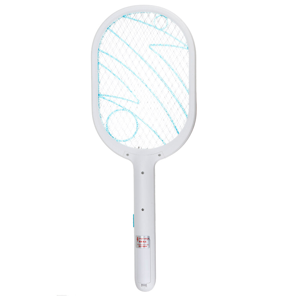 Rechargeable 2000mAh Electric Mosquito Swatter - Portable 3-Layer ABS Safety Grid Bug Zapper for Home Use