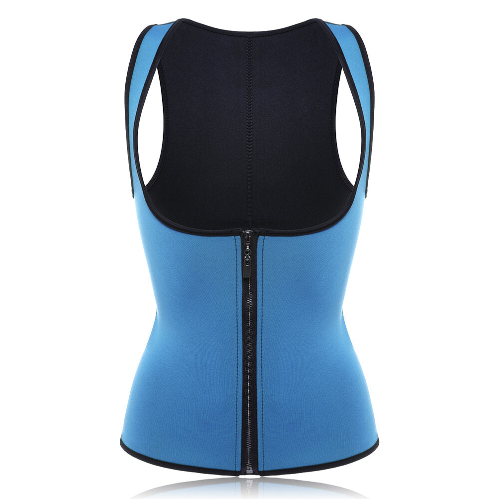 Damen Sport-Trainer-Korsett mit Reißverschluss vorne, Übergröße, Shapewear-Weste aus Polyester-Neopren