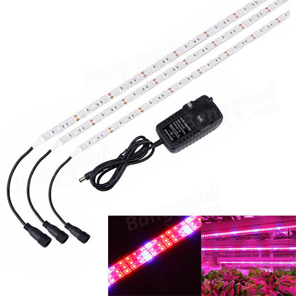 18W LED Grow String Light - 75 Red & 15 Blue, Waterproof, 12V Plug for Greenhouse Plant Growth