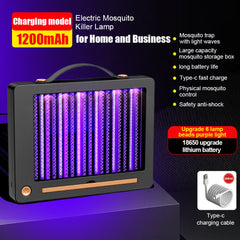 Cordless Rechargeable Electric Mosquito Zapper & Fly Trap Lamp - Effective Insect Control Solution