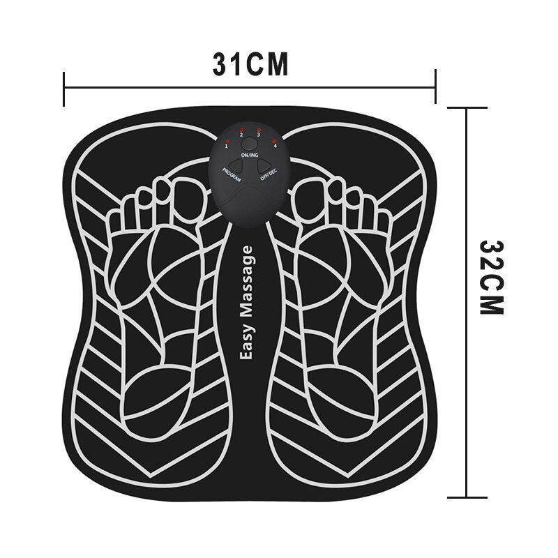 6-Mode 9-Level EMS Foot Massage Mat with Remote Control - Physiotherapy Relief and Fitness Stimulator