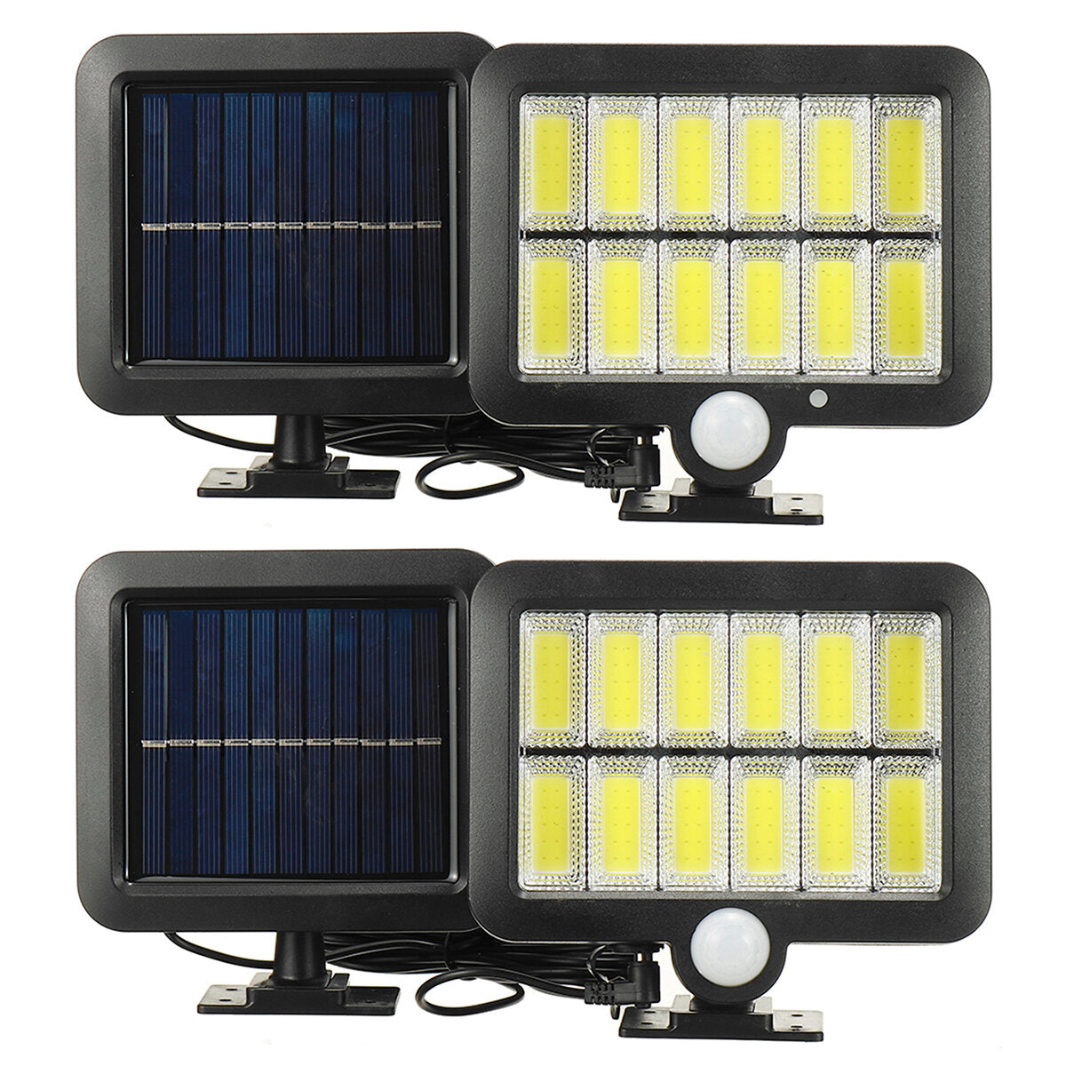 12 Grid Waterproof Solar Light with Body Sensor, Single/Three Mode, No Remote Control