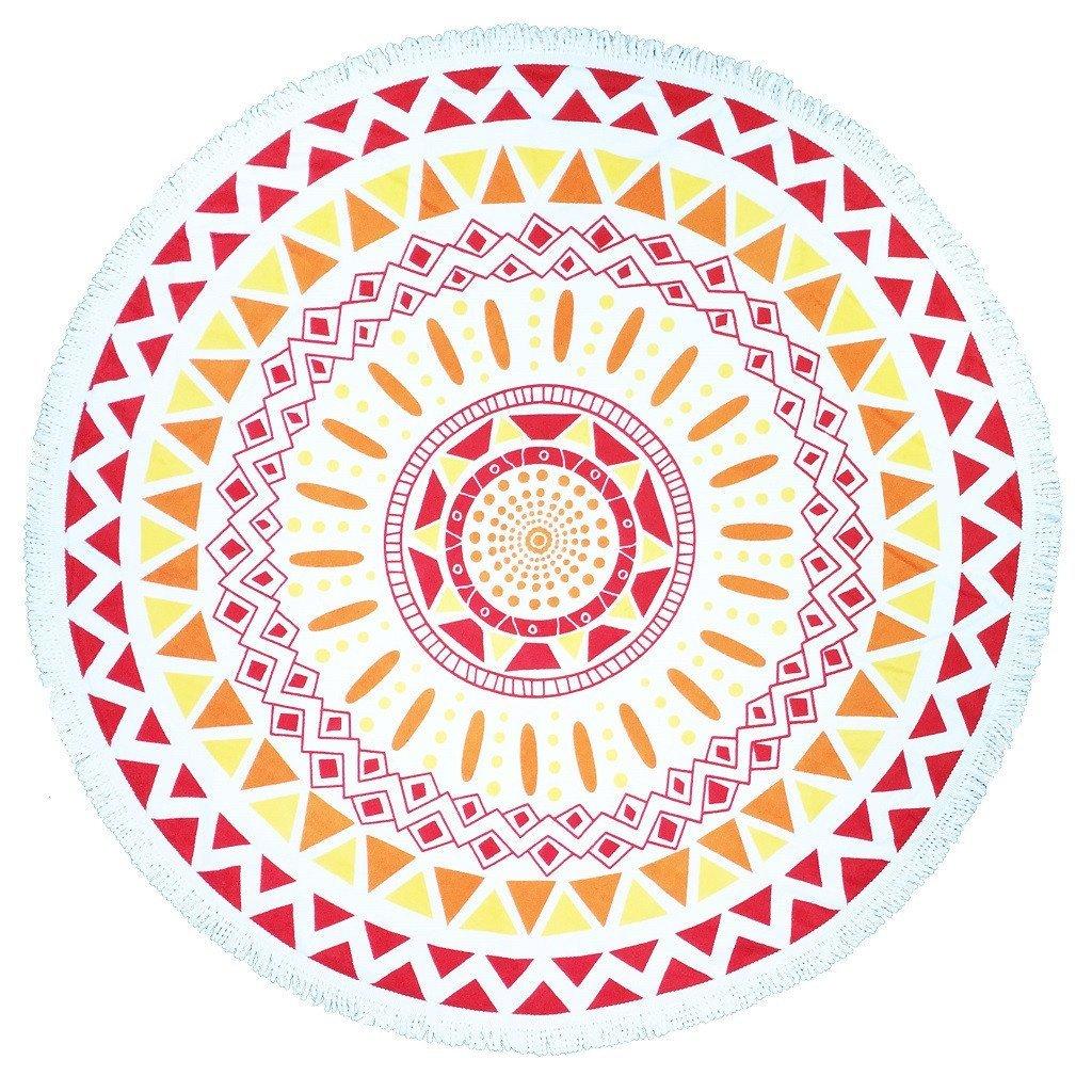 150cm European Style Round Beach Yoga Towel, Thin Polyester Fiber Tapestry, Bed Sheet, Tablecloth