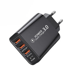 30 W 4-Port USB PD Ladegerät, Schnelllade-EU-Stecker für iPhone, Huawei, Oppo, Samsung