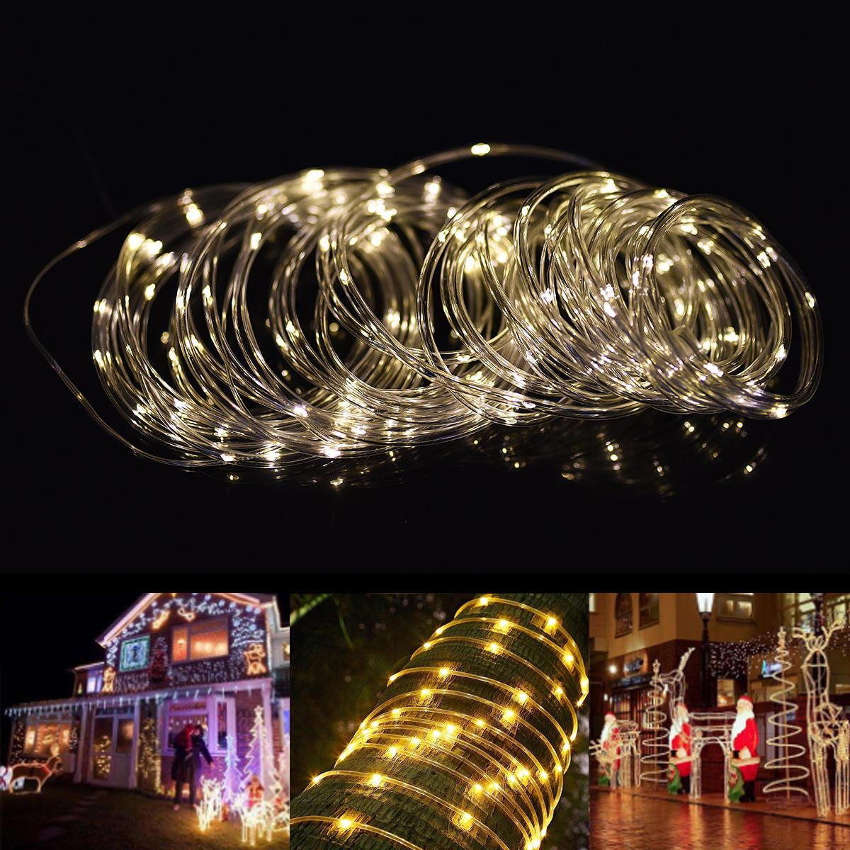 12M Battery Powered 120 LED String Lights - 8 Modes, Remote Control, Fairy Lamp for Party, Christmas, Home Decor