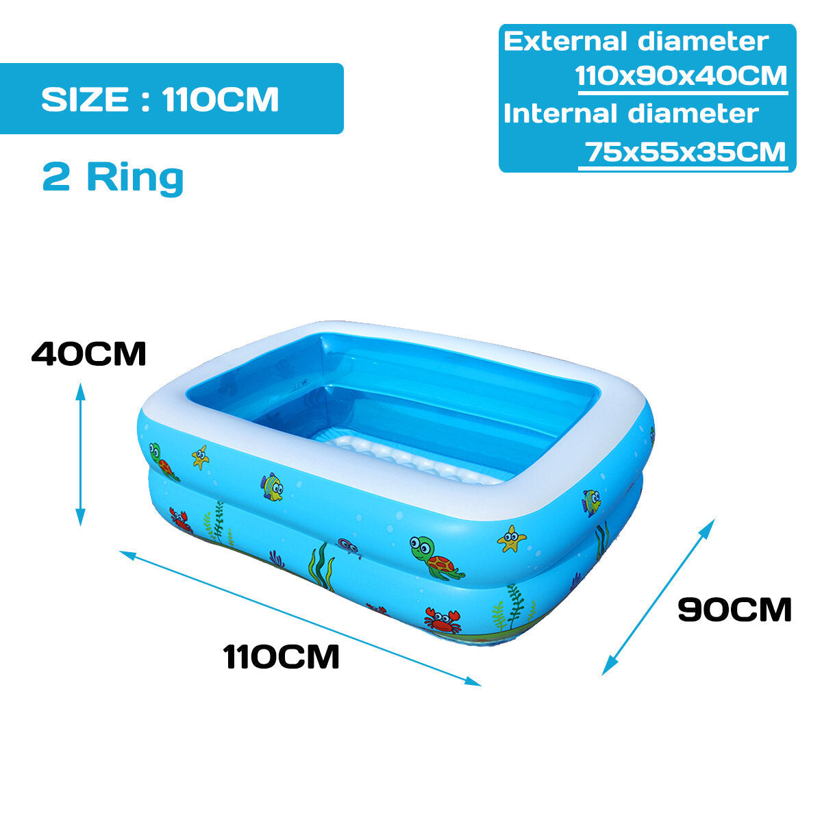 Children's Inflatable Pool Bathtub - Thickened, Wear-Resistant Bubble Bottom for Baby & Adult Home Paddling