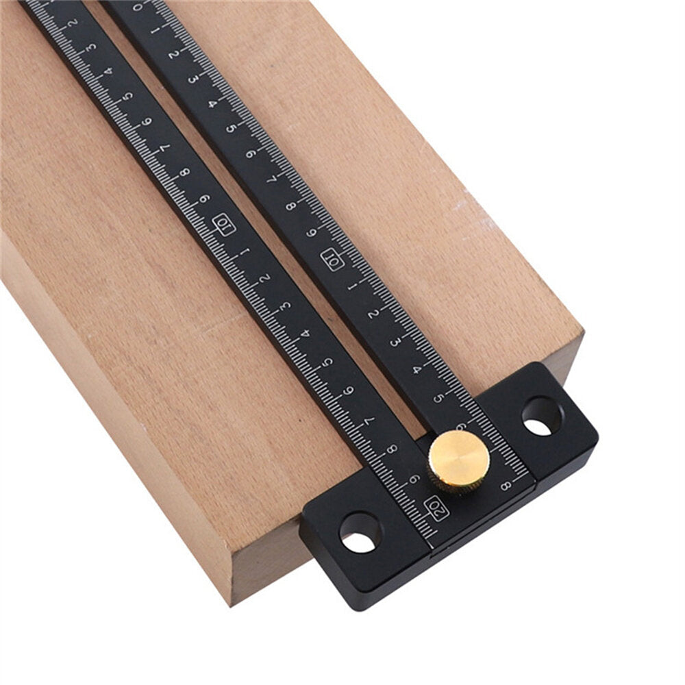 Aluminum Alloy T-Ruler for Woodworking - 180/280mm Metric Marking Tool