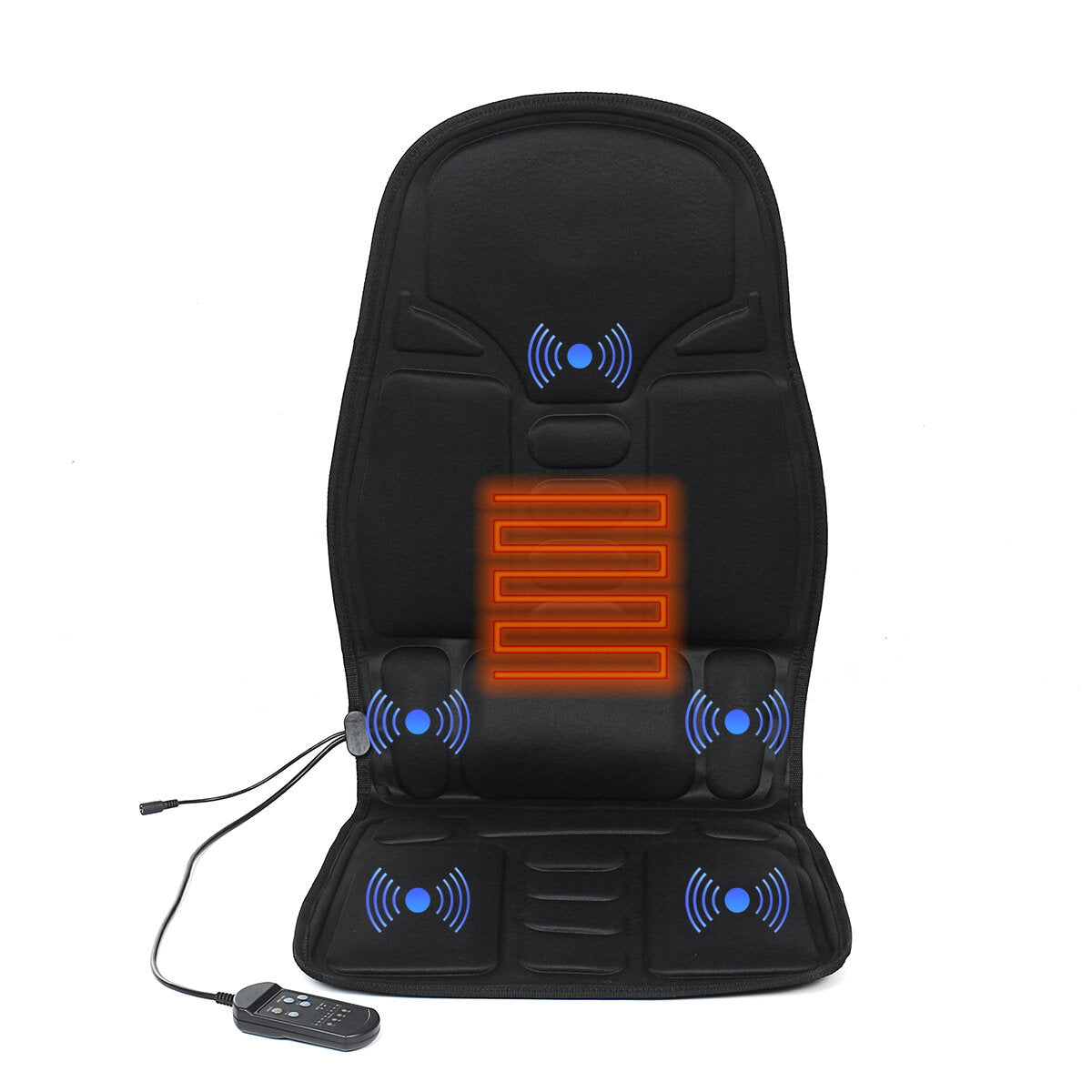 Full-Body Infrared Heated Massage Cushion - Neck, Waist, Back - Electric Vibrating Pad for Car, Home, Office Chair