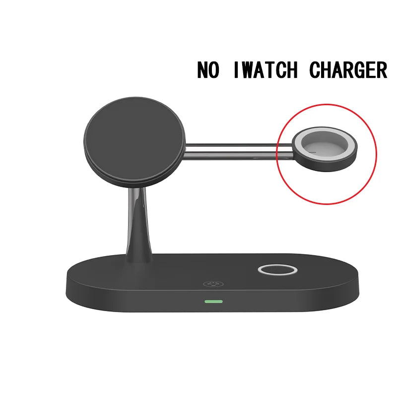 3-in-1 Wireless Charger Stand for iPhone 15/14/13/12 Pro, Samsung, and Apple Watch