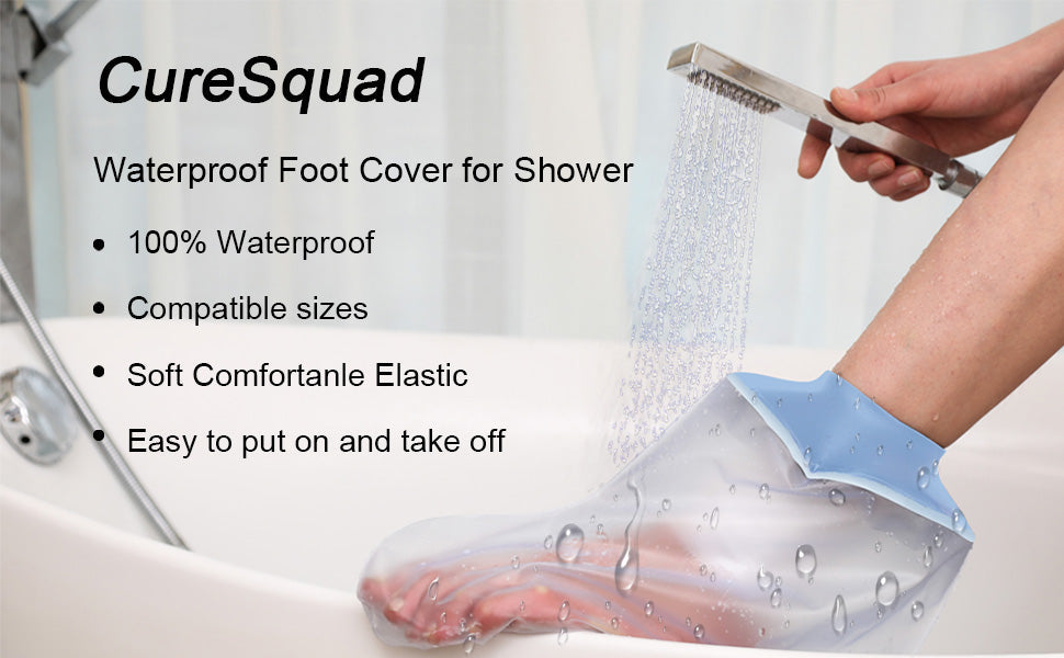 Waterproof Reusable Foot Cast Cover for Shower - Soft & Comfortable Ankle Protector