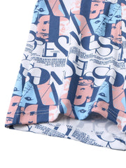 4-teiliges Set mit elastischen, atmungsaktiven Boyshorts für Herren mit mittlerer Taille und Aufdruck