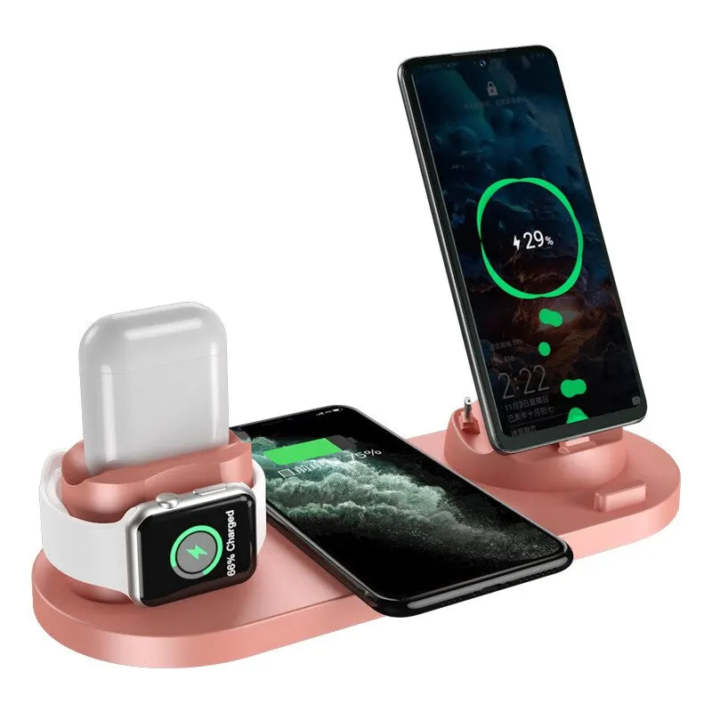 30W 7-in-1 Wireless Charger Stand for iPhone 14/13/12 Pro Max, Apple Watch, and AirPods