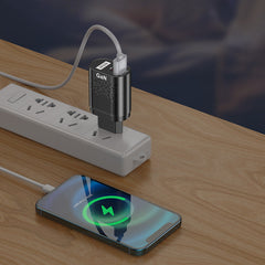 65 W GaN-Wandladegerät, 33 W USB-C PD PPS und USB-A QC3.0-Schnellladung für iPhone, iPad, Samsung, MacBook Air