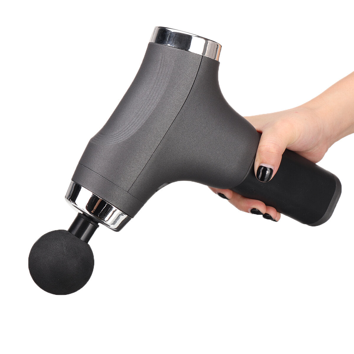 LCD Electric Percussive Massager Gun - 6 Gears, Handheld Therapy Device for Deep Muscle Relaxation, 5 Heads Included