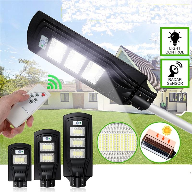 150/300/450 LED Solar Street Light with PIR Motion Sensor for Outdoor Garden, Road, and Wall Lighting