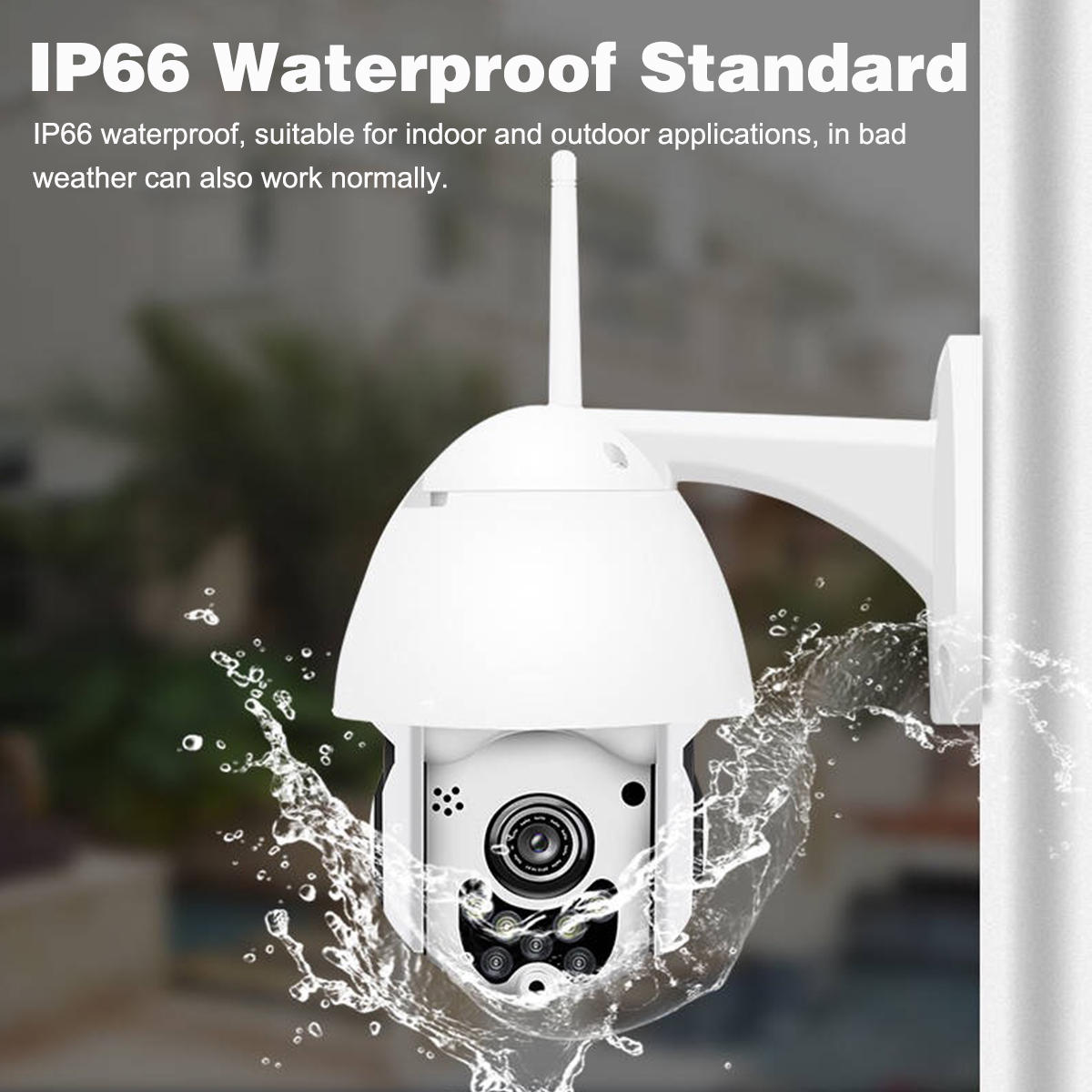 1080P 2MP Kabellose wasserdichte WiFi IP-Überwachungskamera mit Gegensprechanlage, Nachtsicht, CCTV, ONVIF und AP-Hotspot