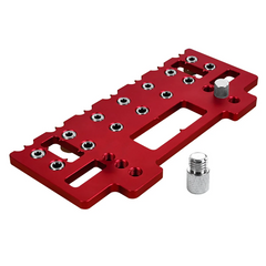 5mm 1/4 Inch Aluminum Alloy Cabinet Hardware Jig - Pocket Hole Drill Guide & Shelf Pin Punch Locator for Straight Holes