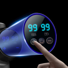 A8 Massage Gun: 99 Levels, 8 Heads, Deep Tissue Percussion, LCD Display, Type-C Charging