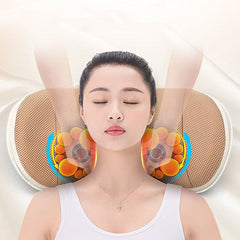 8-in-1 Electric Shiatsu Neck and Shoulder Massager with Heating, Kneading, Infrared Therapy, and Vibrating Head Pillow