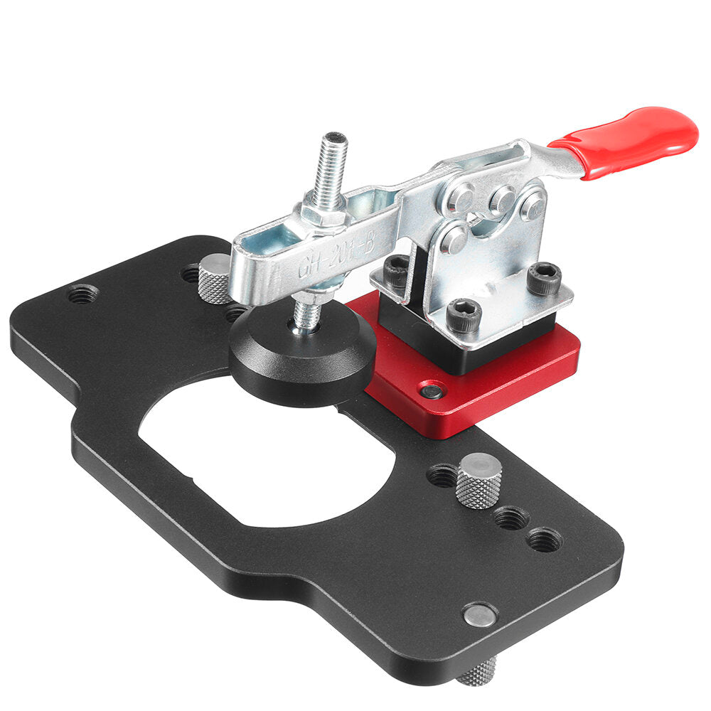 Aluminum Alloy 35MM Hinge Boring Drill Guide Jig with Clamp for Woodworking Cabinet Door Installation