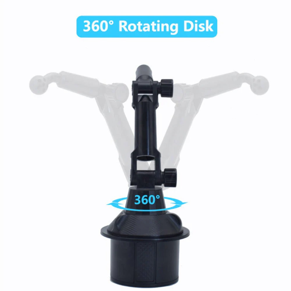 Universal 360 Degree Rotation Car Phone Mount with Gooseneck Cup Holder for 5-9.5cm Phones