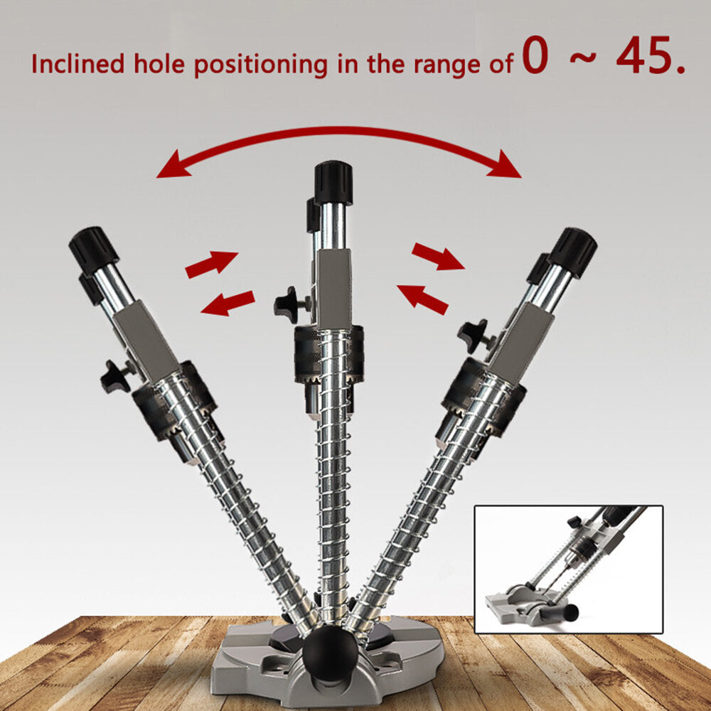 Versatile Drill Stand for Woodworking Enthusiasts  Multi-Angle Hole Puncher  Mini Drill  Hammer Holder