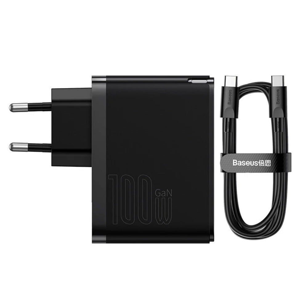 [GaN Tech] GaN5 Pro 100W 2-Port USB PD Charger Fast Charging Adapter EU Plug + 1M Cable