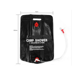 Portable Solar Camping Shower Bag 20L - Travel, BBQ, Hiking, Water Storage, Solar Heated, 1/2 Pcs/set