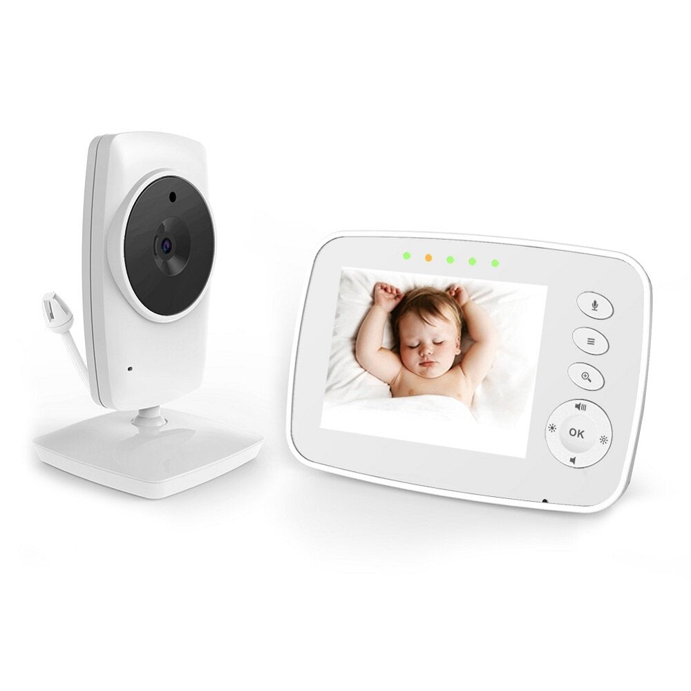 Kabelloses 3,2-Zoll-LCD-Video-Babyphone mit Zweiwege-Audio, Nachtsicht und Sicherheitskamera