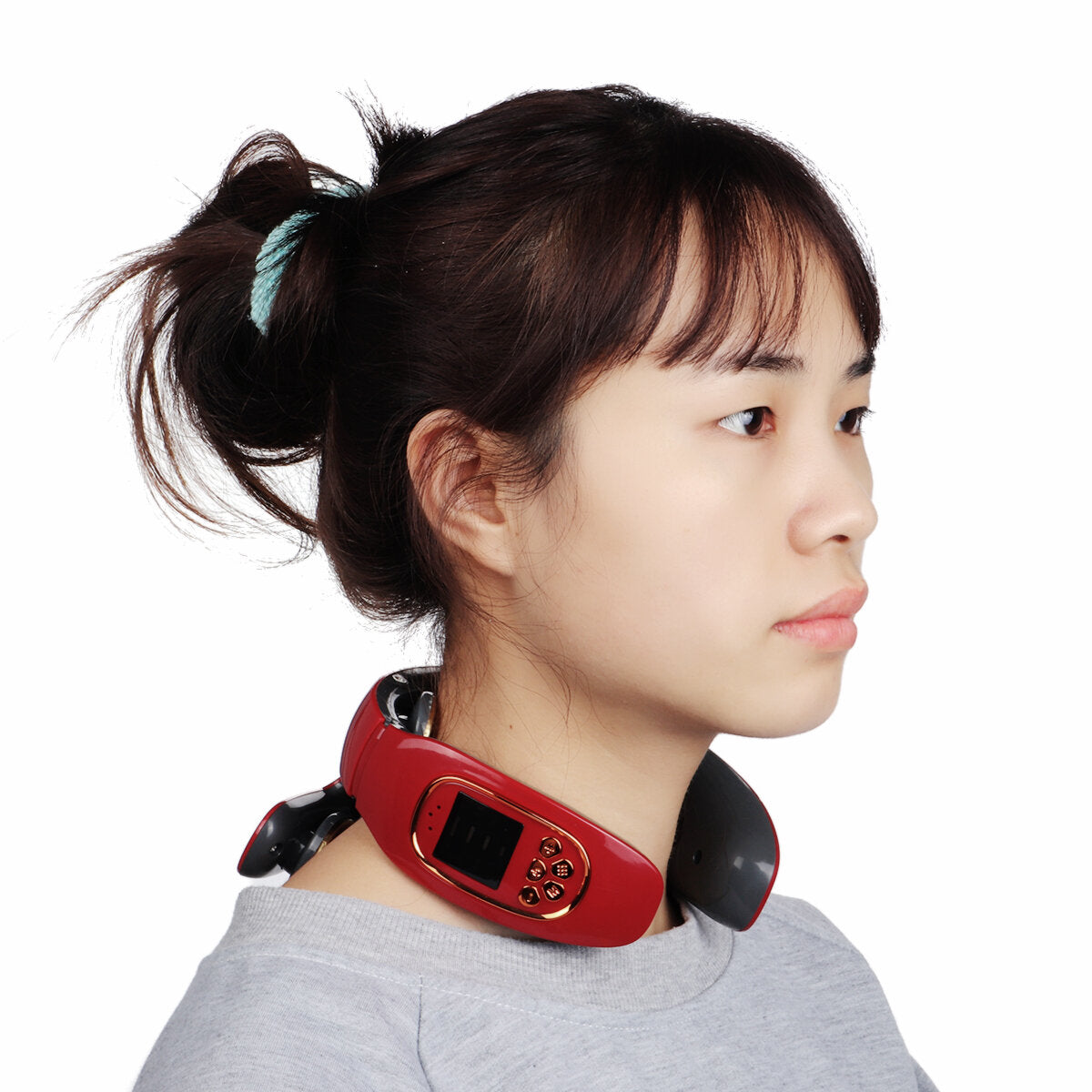 USB Wireless Neck Massager with Infrared Heating and Vibration - 6/3 Head Electric Cervical Massage Device